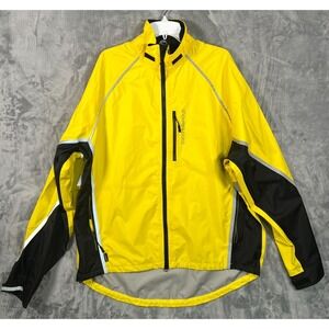 Showers Pass Transit Jacket Mens XL Yellow Waterproof Rain Bicycle Commuter